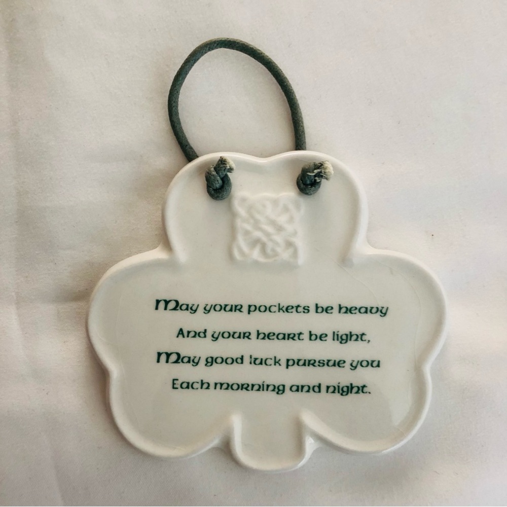 Irish Plaque Ceramic 3.5” x 3” Celtic Knot